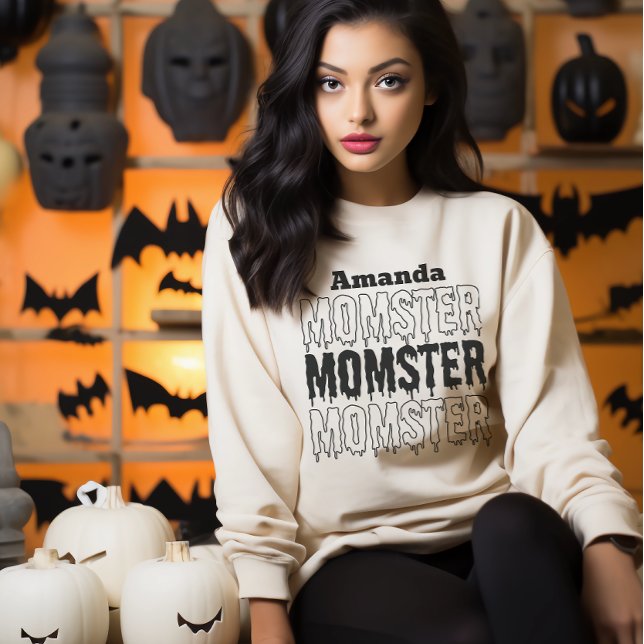 Sudadera Mamá Momster Halloween otoño época de miedo (Mom Momster Halloween fall spooky season Sweatshirt)