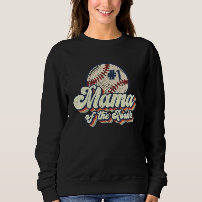 Sudadera Mama Of Rookie Baseball Mom Softball Players Mothe (Anverso)