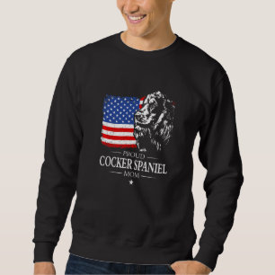 Sudadera Mamá Orgullosa de Cocker Spaniel Bandera Americana