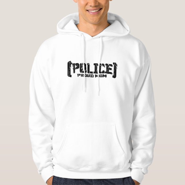 Sudadera Mamá orgullosa - POLICÍA hecha andrajos (Anverso)