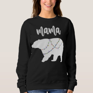 Sudadera Mamá Osa Una Cadena De Oso Polar De Navidades Lumi