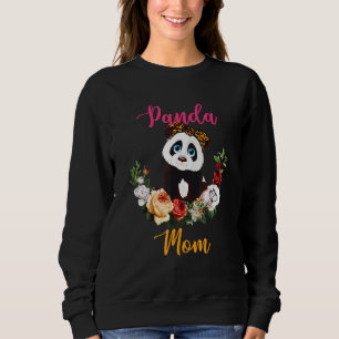 Sudadera Mamá Panda Lazo Floral Panda Amante Día de la Madr
