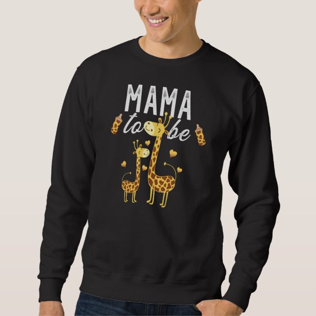 Sudadera Mamá Para Ser Giraffe Baby Shower Cita Mamá (Anverso)