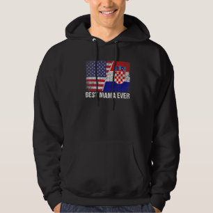 Sudadera Mamá patriótica bandera de Croacia mejor mamá de t