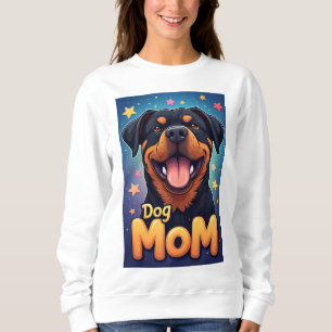 Sudadera Mamá Perra Rottweiler Sonriente