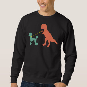 Sudadera mamá perro caniche Dinosaur adorable perro canino