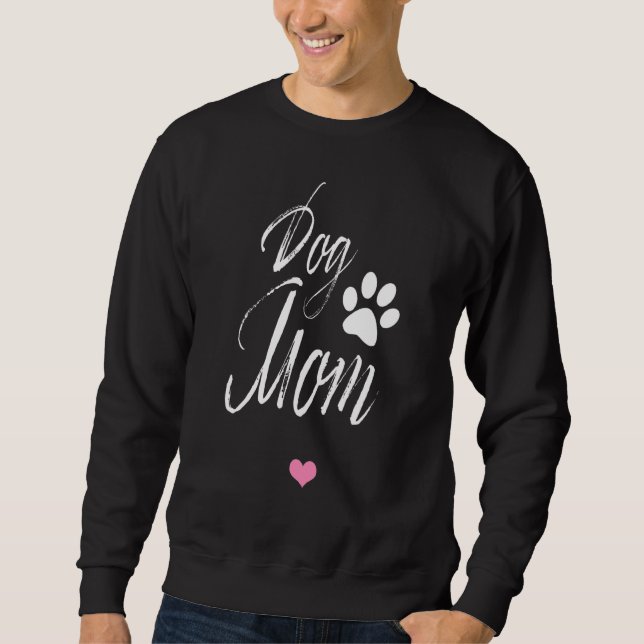 Sudadera Mamá Perro Cute Para Mujeres Corazón Paw (Anverso)