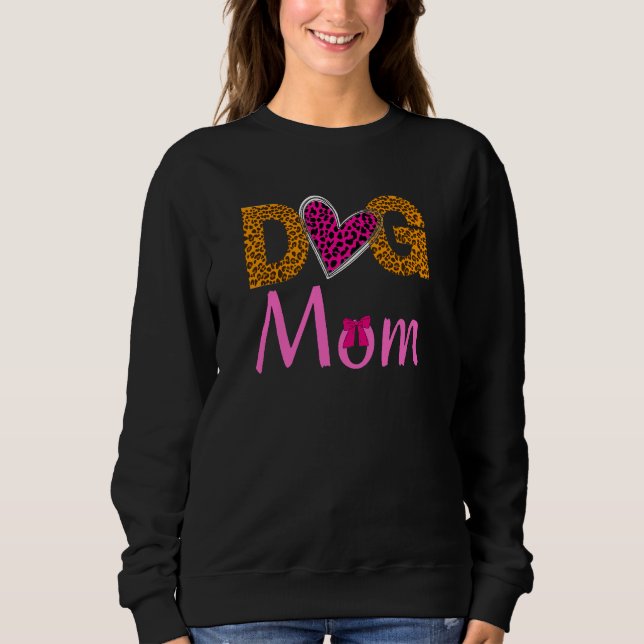 Sudadera Mamá Perro Estampado de Leopardo/Tendencia Amante  (Anverso)