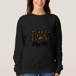 Sudadera Mamá Perro Estampado de Pata de Leopardo Gráfico D
