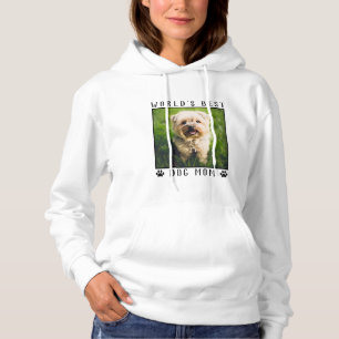 Sudadera Mamá Perro Mejor del Mundo Huellas de Pata Negras 