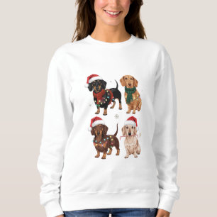 Sudadera Mamá Perro Navidad Dachshund Amante Regalo Navidad