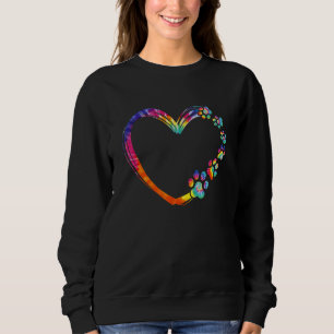 Sudadera Mamá Perro Papá Cachorro Ama Perros Huella De Pata