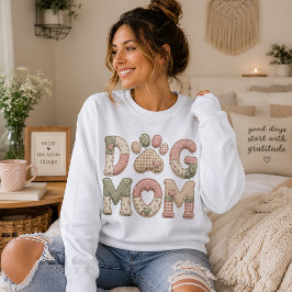 Sudadera Mamá Perro Remiendo Falso