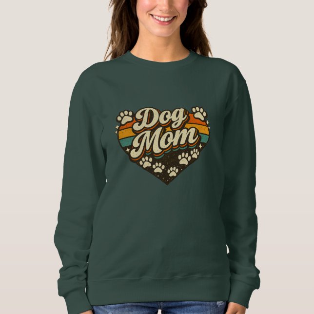 Sudadera Mamá Perro Retro (Anverso)