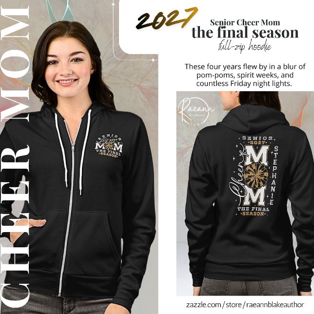 Sudadera Mamá personalizada de animadora sénior 2027 (Subido por el creador)