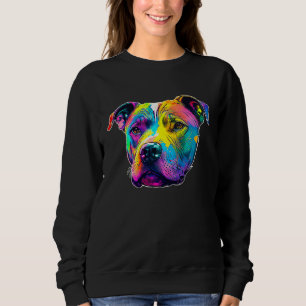 Sudadera Mamá Pit Bull Perro Colorido Dueña de Pitbull