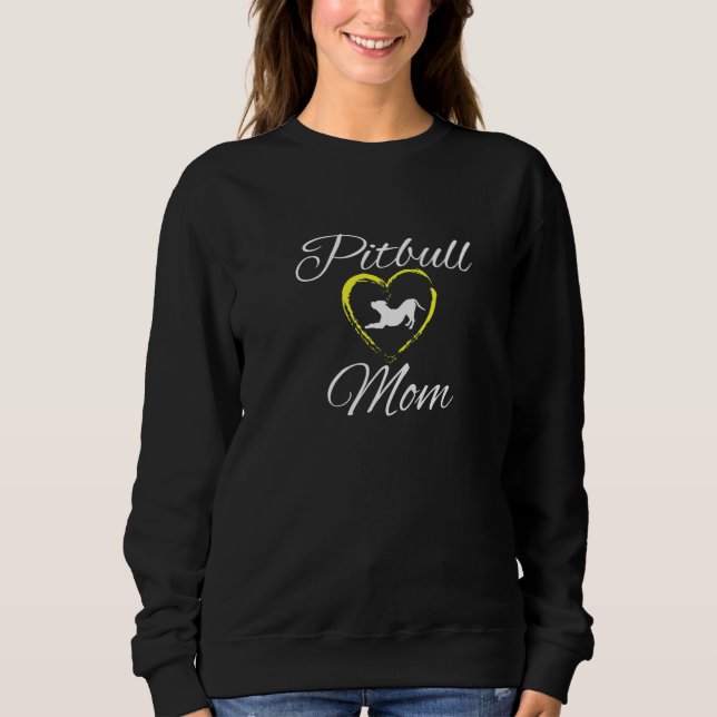 Sudadera Mamá Pitbull Perrita Perra Pit Bull Mamá Amo A Mi  (Anverso)