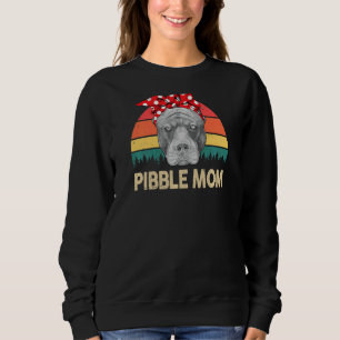 Sudadera Mamá Pitbull Pibble Mujer American Pitbull Terrier
