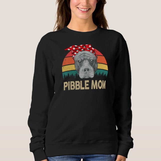 Sudadera Mamá Pitbull Pibble Mujer American Pitbull Terrier (Anverso)