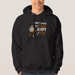 Sudadera Mamá Pittie Papá Pitbull No Creas la Bola Adopción