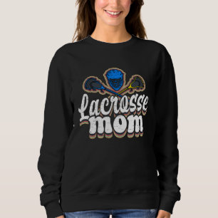 Sudadera Mamá Retro de Lacrosse Mamá Deportista Para el Día