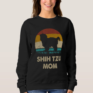 Sudadera Mamá Retro Shih Tzu Para Mujeres Perro Shih Tzu