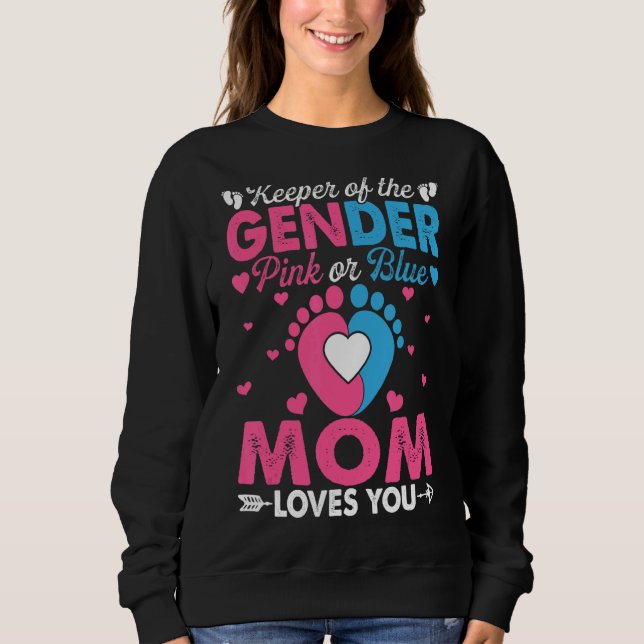 Sudadera Mamá Rosa O Azul Te Ama El Género Revelado (Anverso)