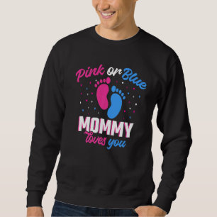 Sudadera Mamá Rosa O Azul Te Ama Género Revelando 4
