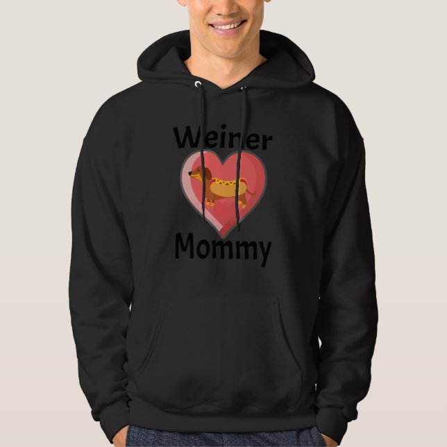 Sudadera Mamá Salchicha Dachshund Perrito Corazón Amor Mari (Anverso)