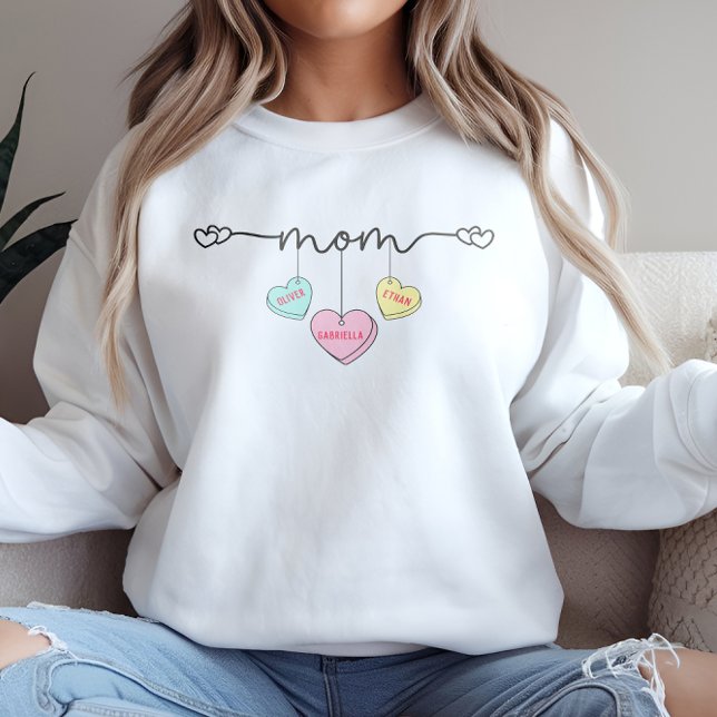 Sudadera Mamá San Valentín niños se llama Corazones Convo (Subido por el creador)