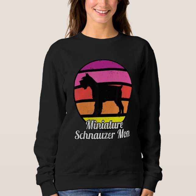 Sudadera Mamá Schnauzer Miniatura I Retro Mini Schnauzer (Anverso)