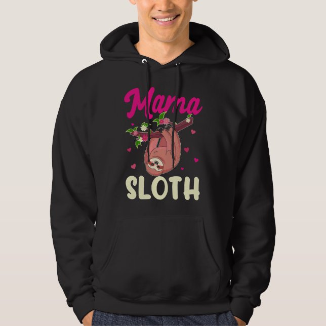 Sudadera Mama Sloth Lazy Spirit Animal Mom (Anverso)