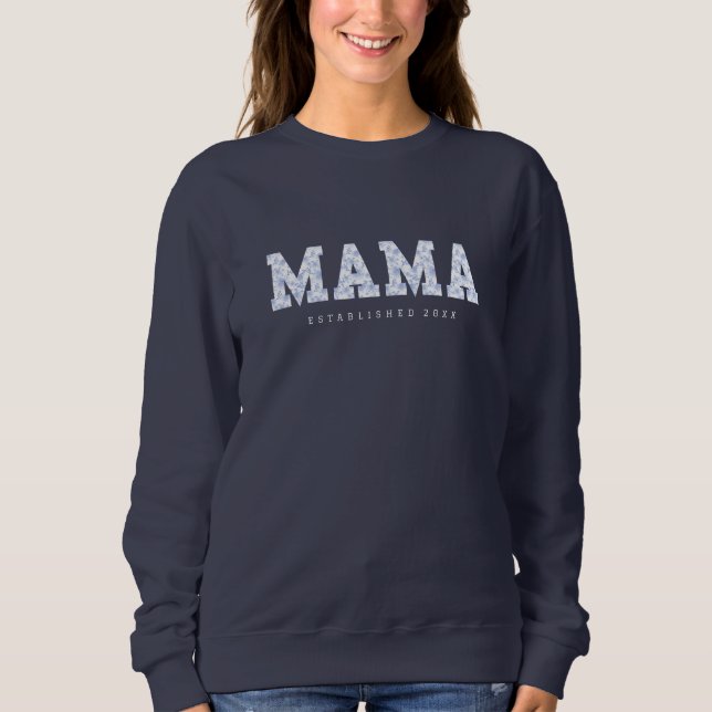 Sudadera Mama Sweater, Blue Floral (Anverso)