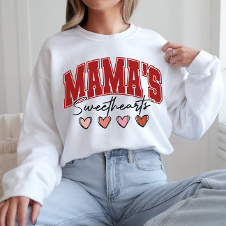 Sudadera Mama Sweethearts – Cute Pink Hearts Valentine’s