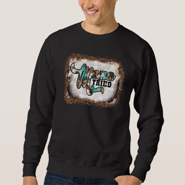 Sudadera Mama Tried Leopard Lightning Bolt Western (Anverso)