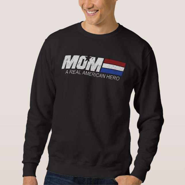 Sudadera Mamá Un verdadero héroe norteamericano, la fiesta  (Anverso)