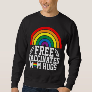 Sudadera Mamá vacunada Lgbt Mamá libre abraza a mamá