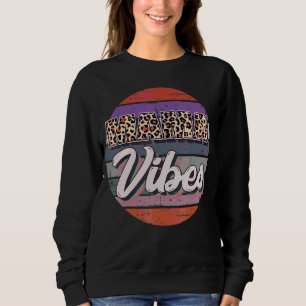 Sudadera Mama Vibes feliz Día de la Madre Leopard Retro Vin