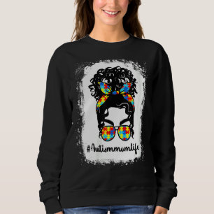 Sudadera Mamá Vida Autismo Concienciación Afro negro desord