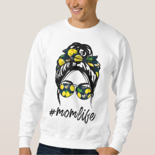 Sudadera Mamá Vida para las mujeres Lemon amarillo Gafas de