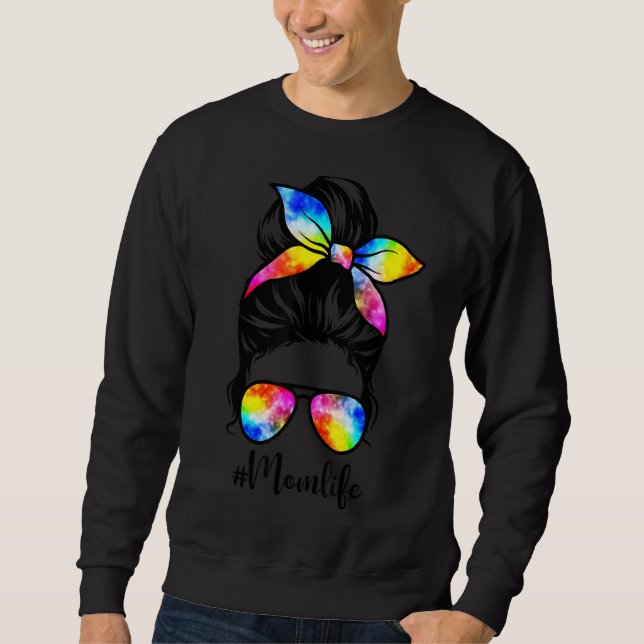 Sudadera Mamá vive desordenada con el pelo de bruja Día de  (Anverso)