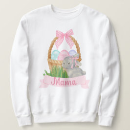 Sudadera Mama Watercolor Cesta de Pascua Rosa
