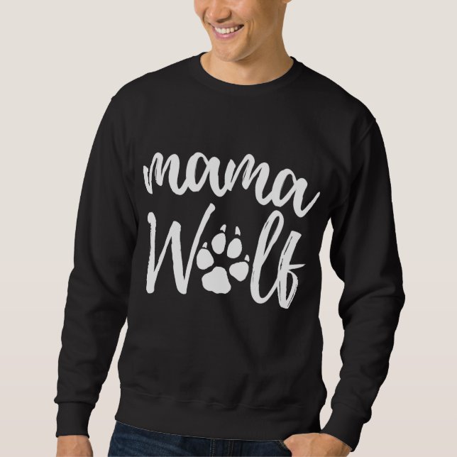 Sudadera Mama Wolf Wolves Wild Lover Mamá Madre Regalo (Anverso)