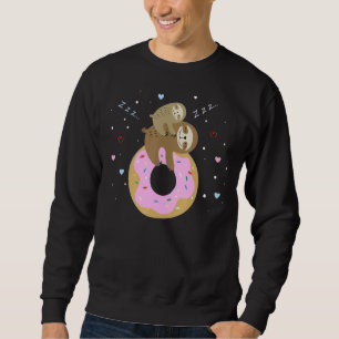 Sudadera Mamá y bebé Sloth en Donut Lazy Sloth