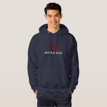 Mamá y papá Hoodie | Diseño de amor familiar