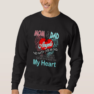 Sudadera Mamá y papá, mis ángeles que ven por mi espalda, r