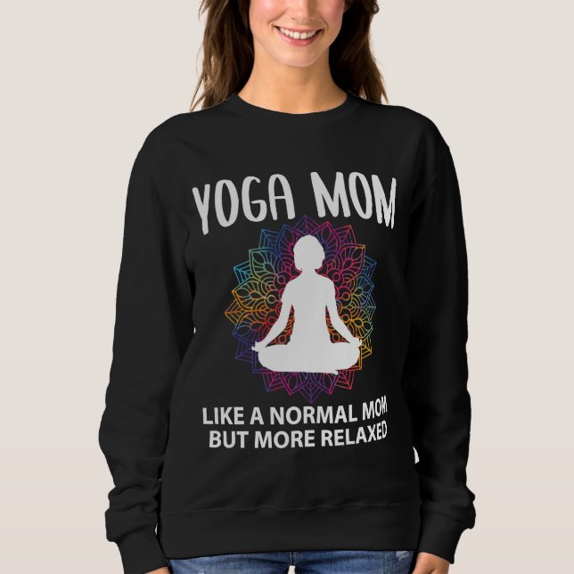 Sudadera Mamá yoga diciendo (Anverso)