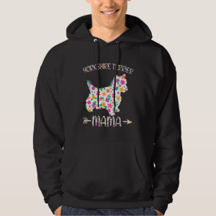 Sudadera Mamá Yorkshire Terrier Perro Floral Día de las Mad