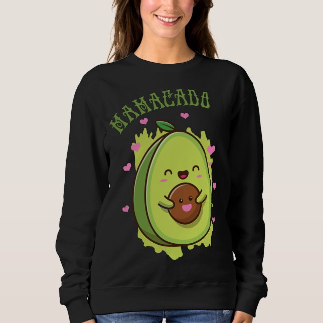 Sudadera Mamacado Cute Aguacado Funny Mom - mi Madre Fruta (Anverso)