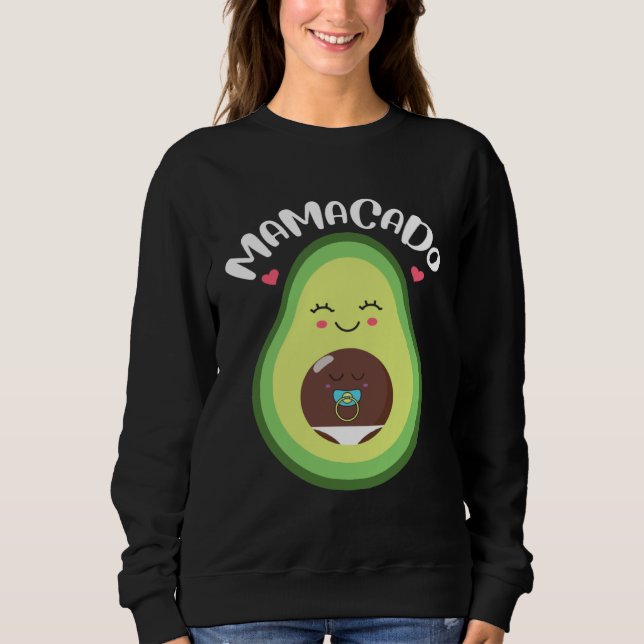 Sudadera Mamacado Pregnant Avocado Pregnancy Announcement (Anverso)